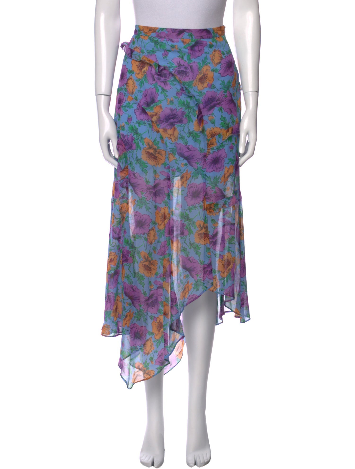 Veronica Beard Silk Midi Length Skirt