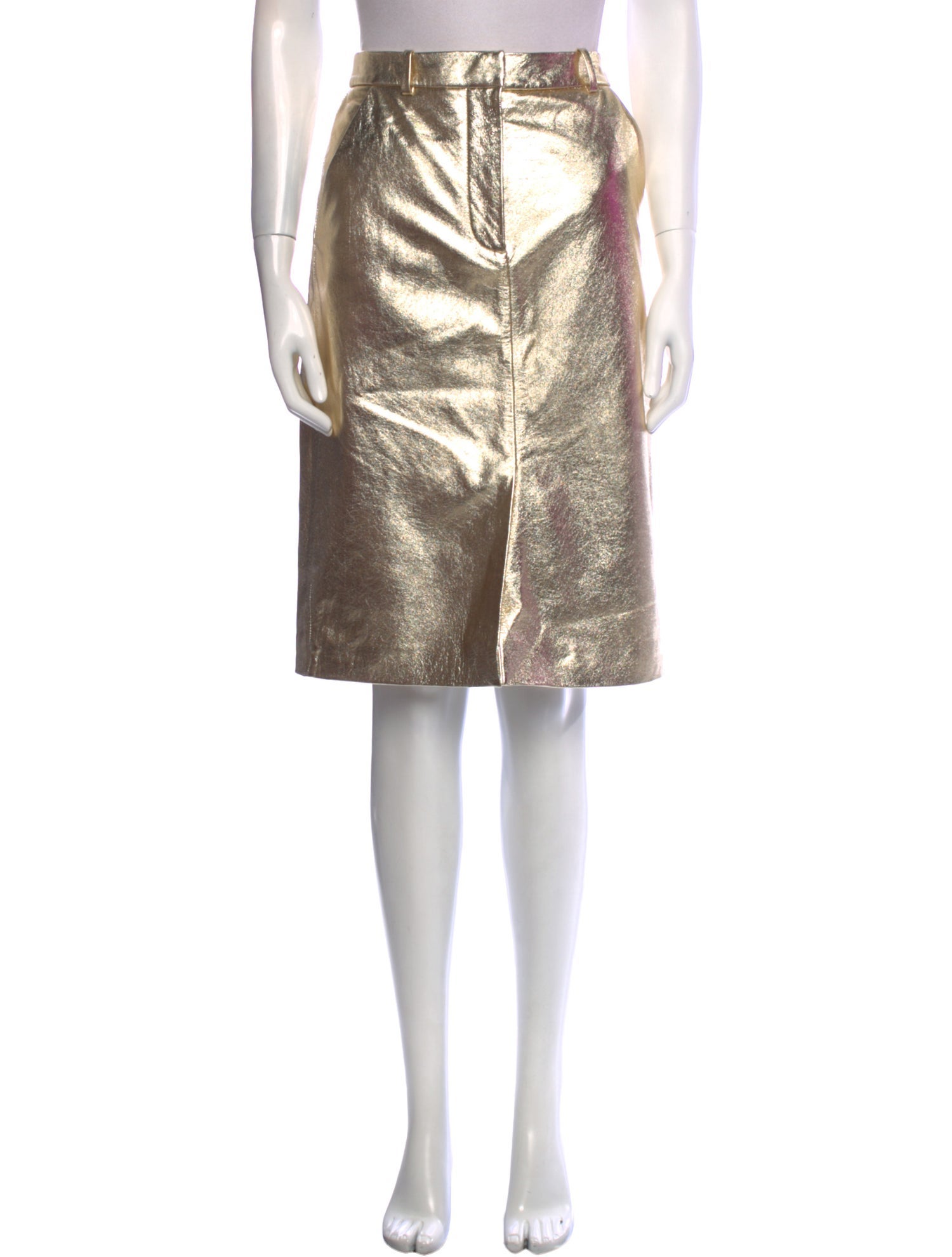 Veronica Beard Leather Knee-Length Skirt w/ Tags