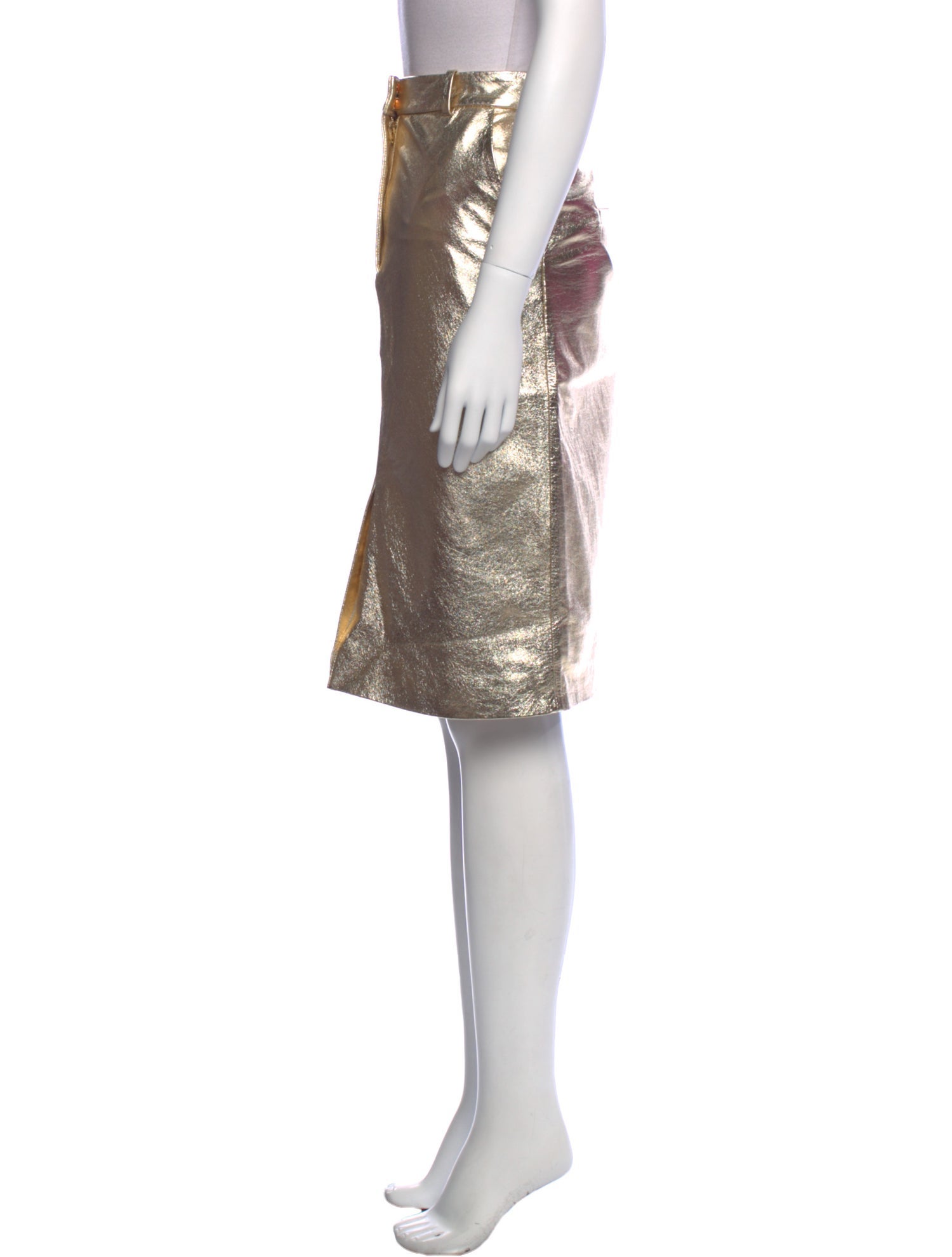 Veronica Beard Leather Knee-Length Skirt w/ Tags