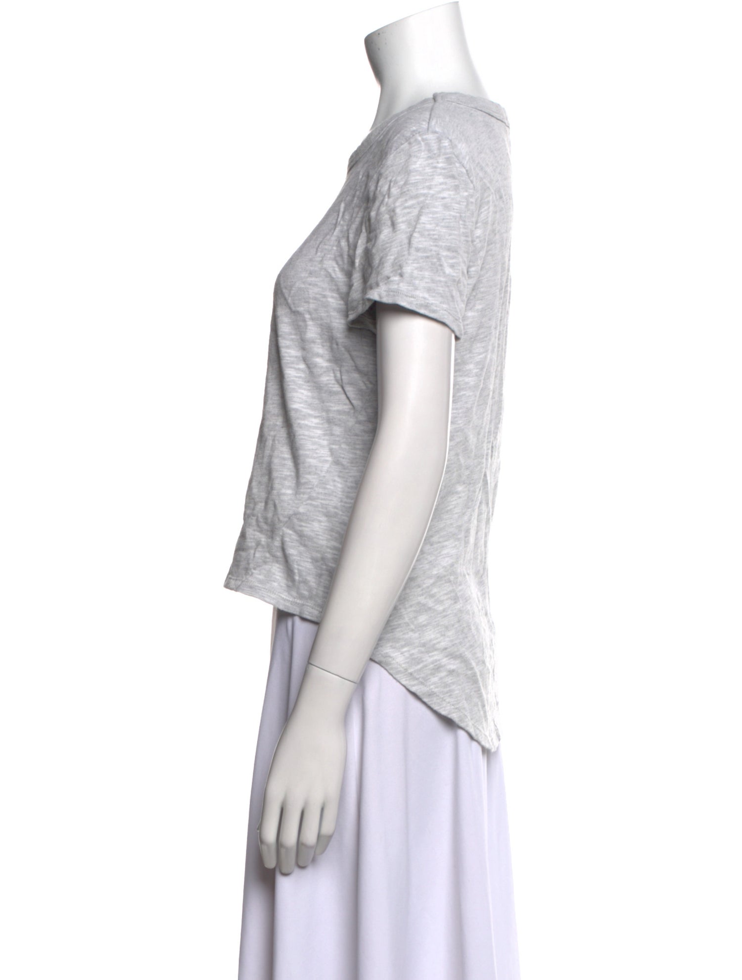 Veronica Beard Crew Neck Short Sleeve Crop Top