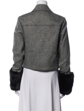 Veronica Beard Tweed Pattern Utility Jacket