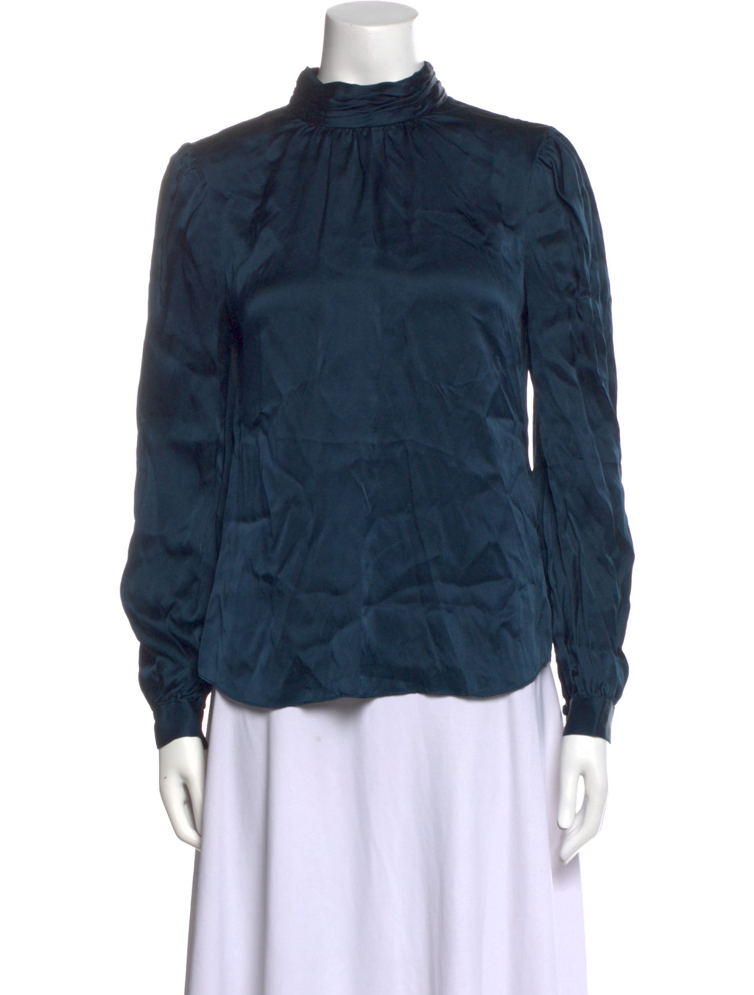 Veronica Beard Silk Mock Neck Blouse