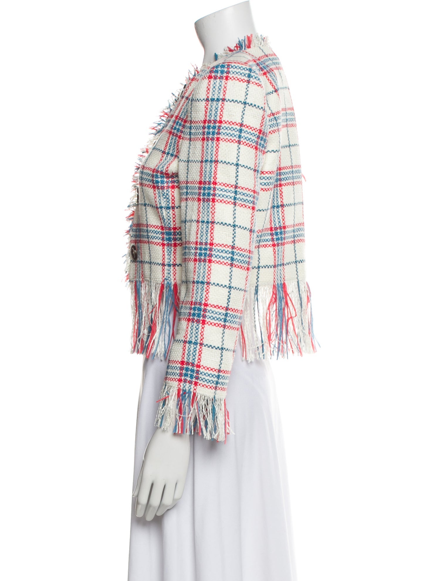 Veronica Beard Plaid Print Jacket