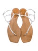 Veronica Beard Leather T-Strap Sandals
