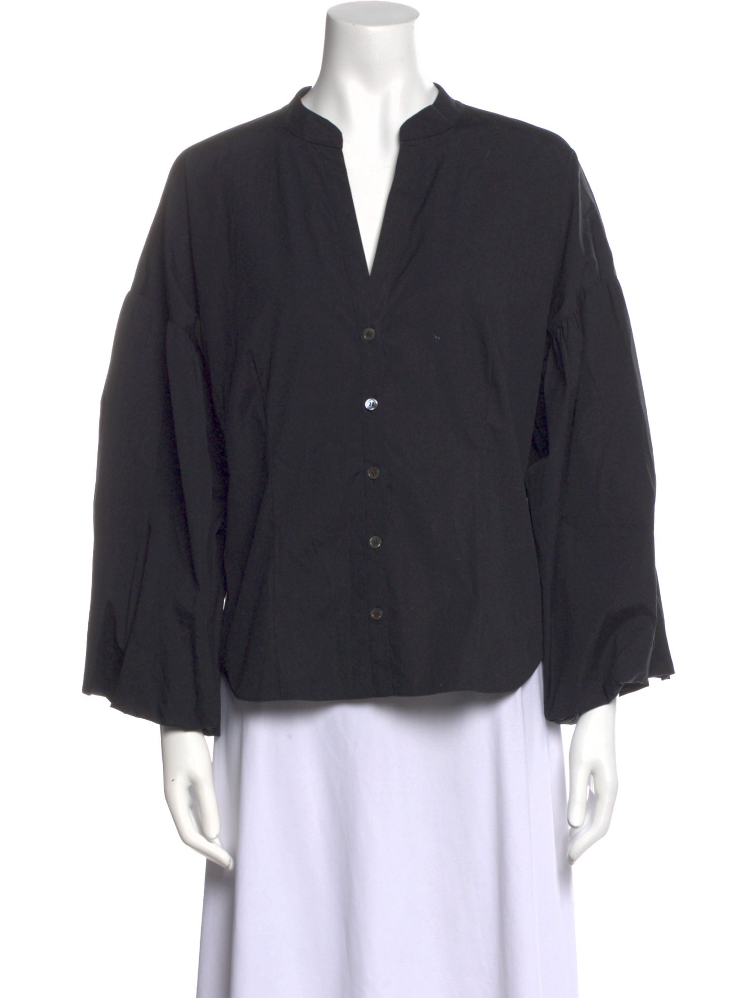 Veronica Beard V-Neck Three-Quarter Sleeve Button-Up Top w/ Tags