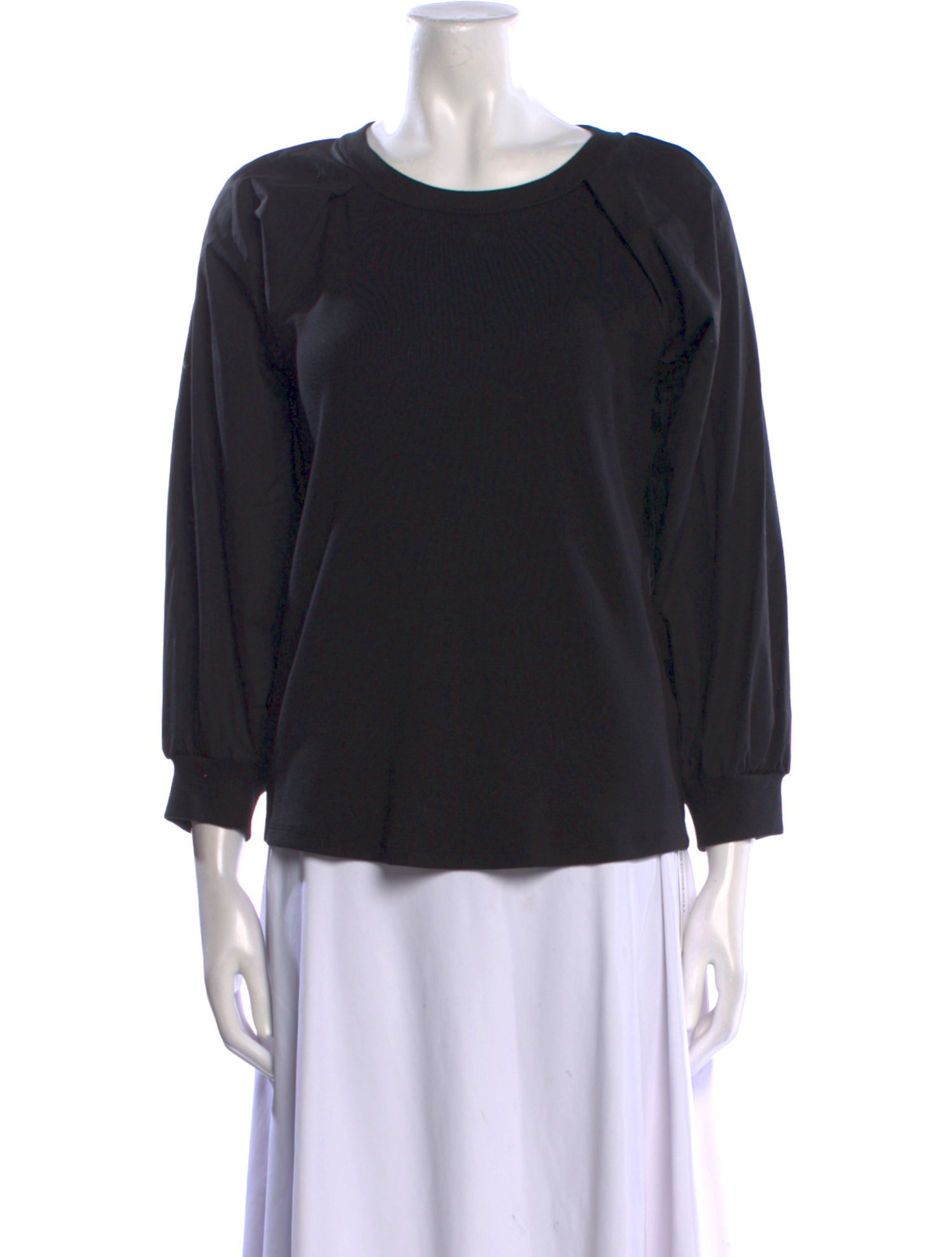 Veronica Beard Crew Neck Three-Quarter Sleeve Top