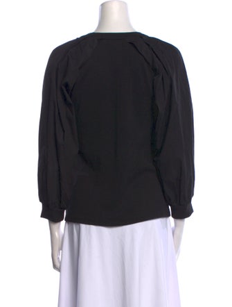 Veronica Beard Crew Neck Three-Quarter Sleeve Top