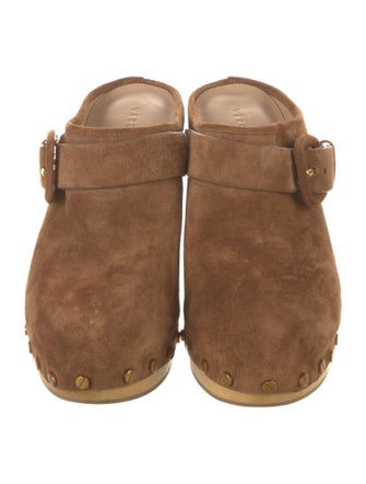 Veronica Beard Suede Studded Accents Mules