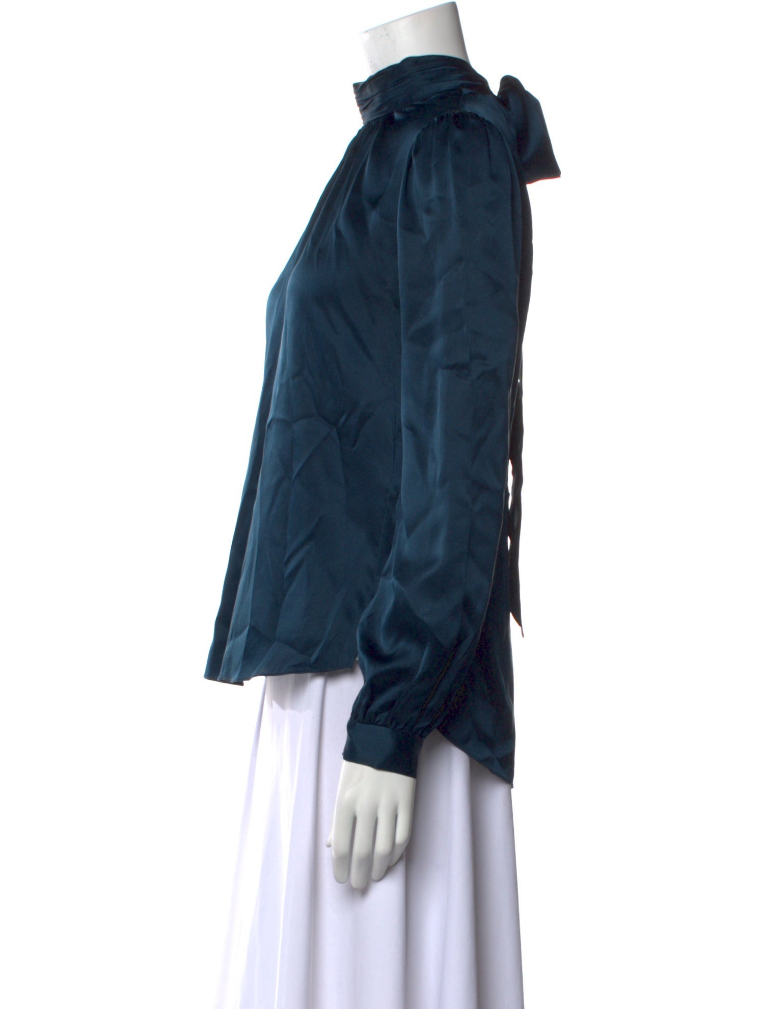 Veronica Beard Silk Mock Neck Blouse