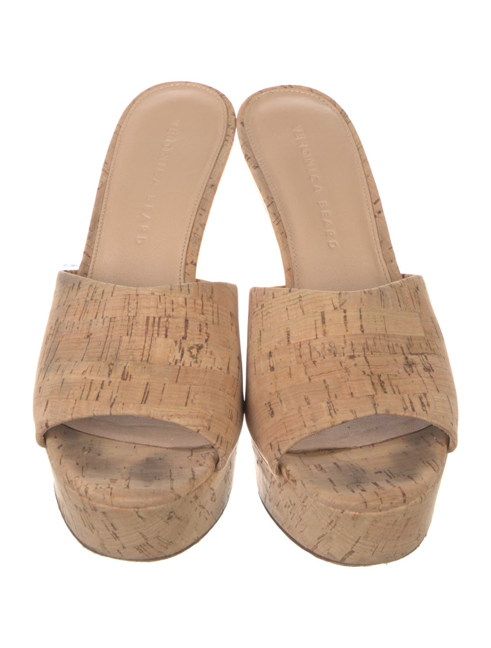 Veronica Beard Slides Neutrals Platform - image 3