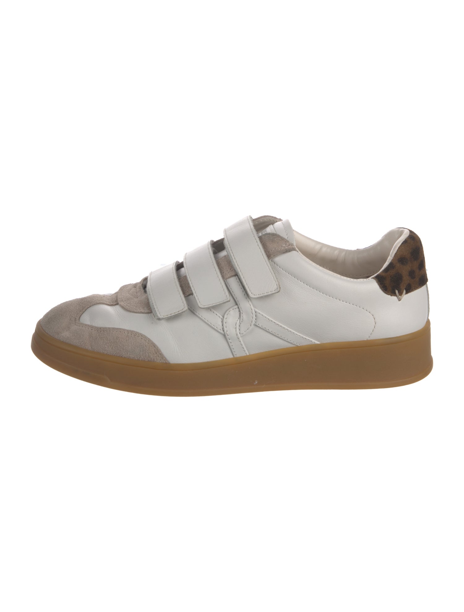 Veronica Beard Leather Colorblock Pattern Sneakers