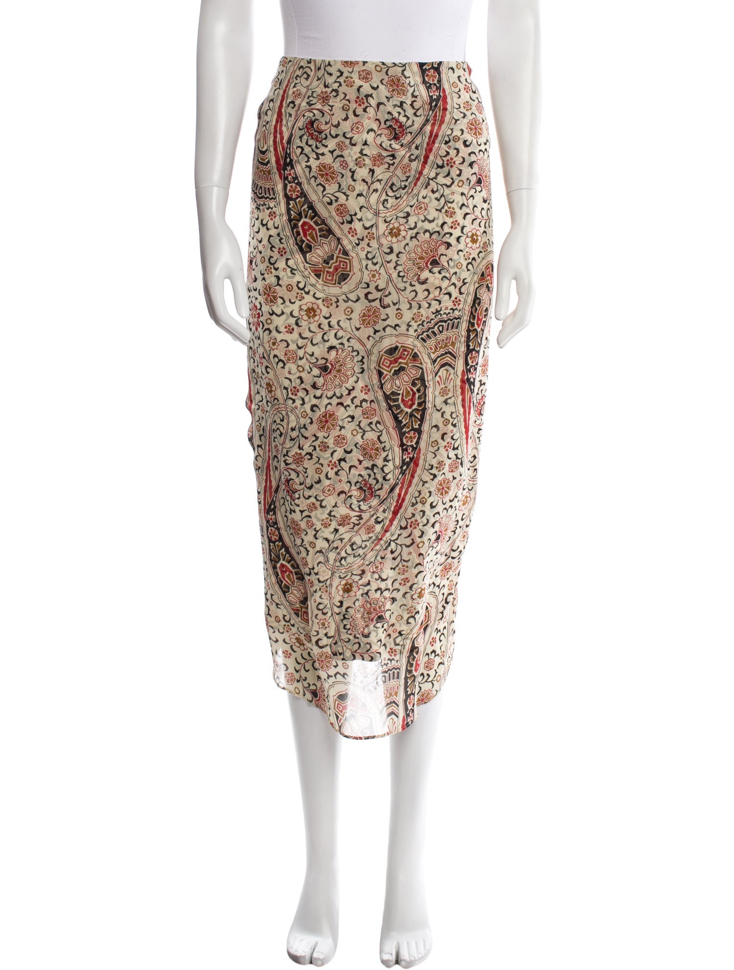 Veronica Beard Silk Midi Length Skirt