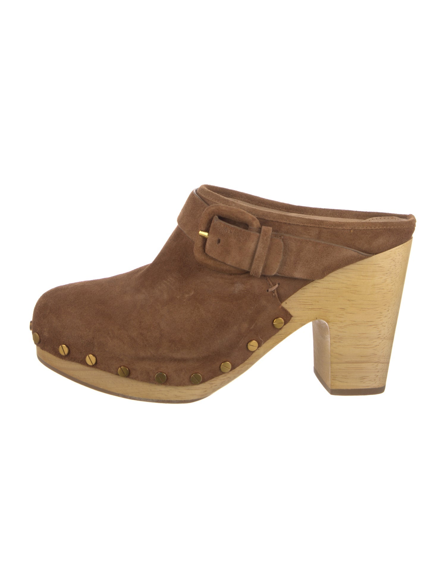 Veronica Beard Suede Studded Accents Mules