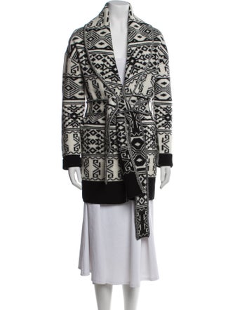 Veronica Beard Wool Printed Peacoat