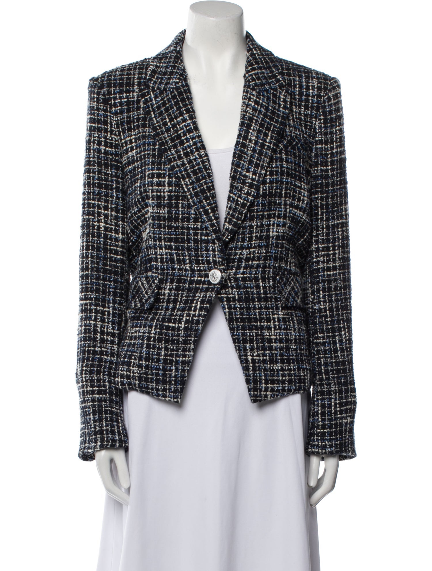 Veronica Beard Plaid Print Blazer