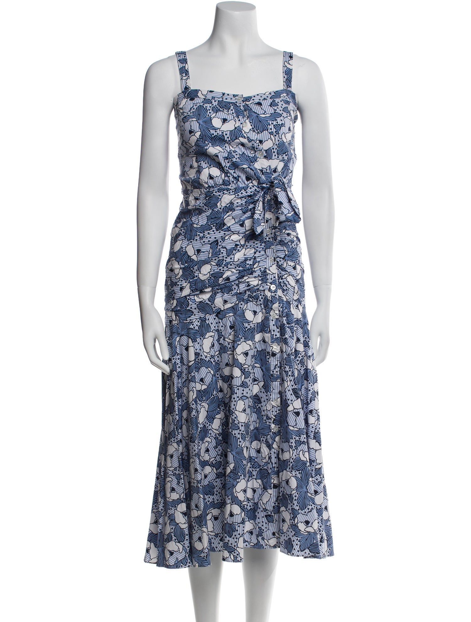 Veronica Beard Floral Print Long Dress
