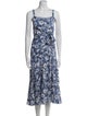Veronica Beard Floral Print Long Dress