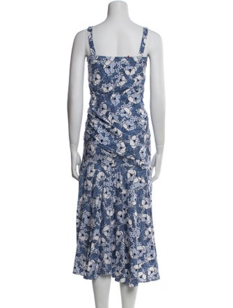 Veronica Beard Floral Print Long Dress