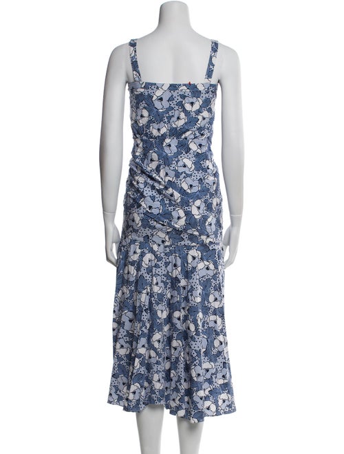 Veronica Beard Floral Print Long Dress