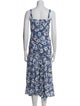 Veronica Beard Floral Print Long Dress