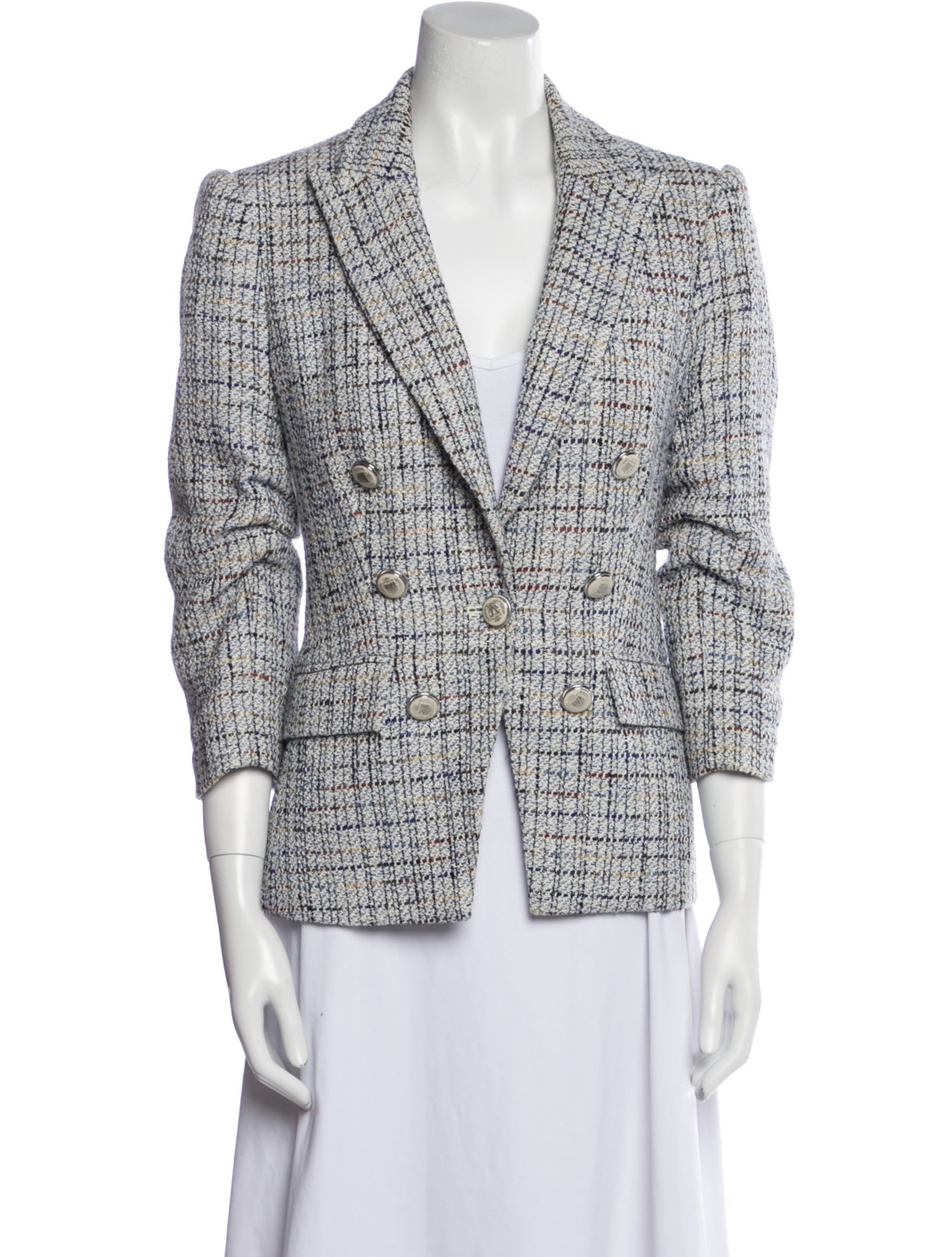 Veronica Beard Plaid Print Blazer