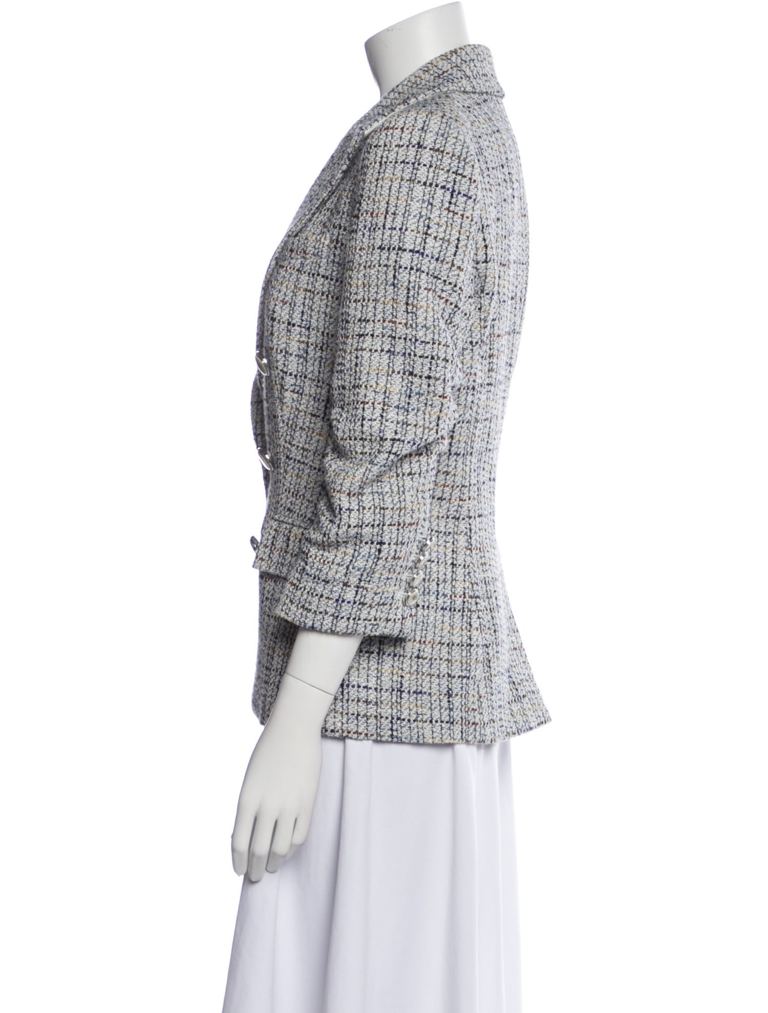 Veronica Beard Plaid Print Blazer