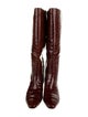 Veronica Beard Embossed Leather Animal Print Riding Boots