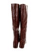 Veronica Beard Embossed Leather Animal Print Riding Boots