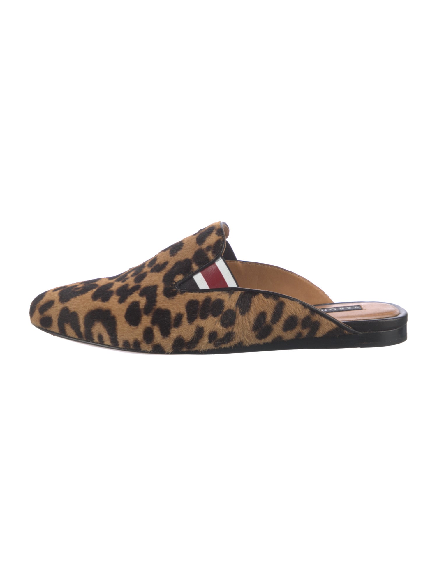Veronica Beard Ponyhair Animal Print Mules