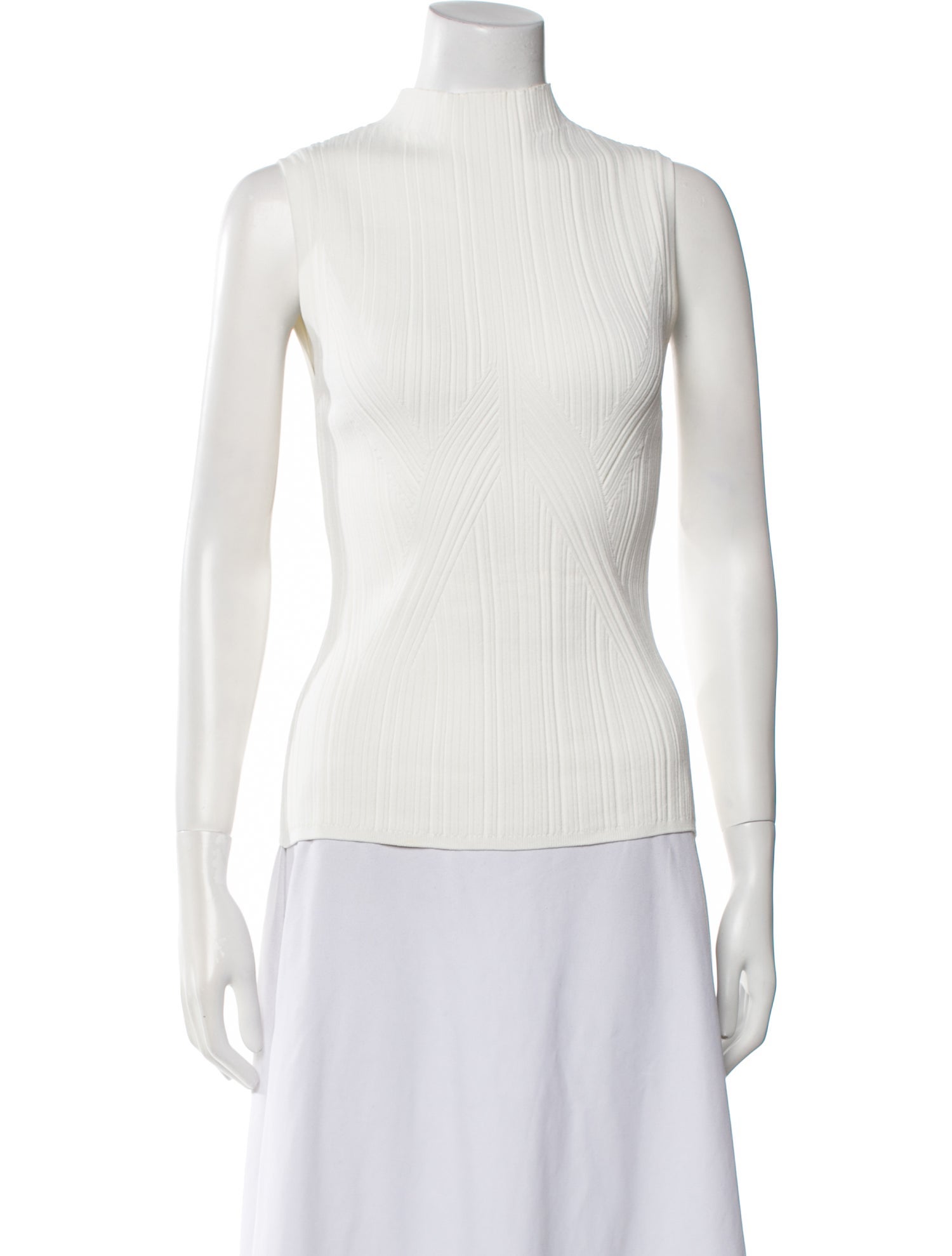 Veronica Beard Turtleneck Sleeveless Top
