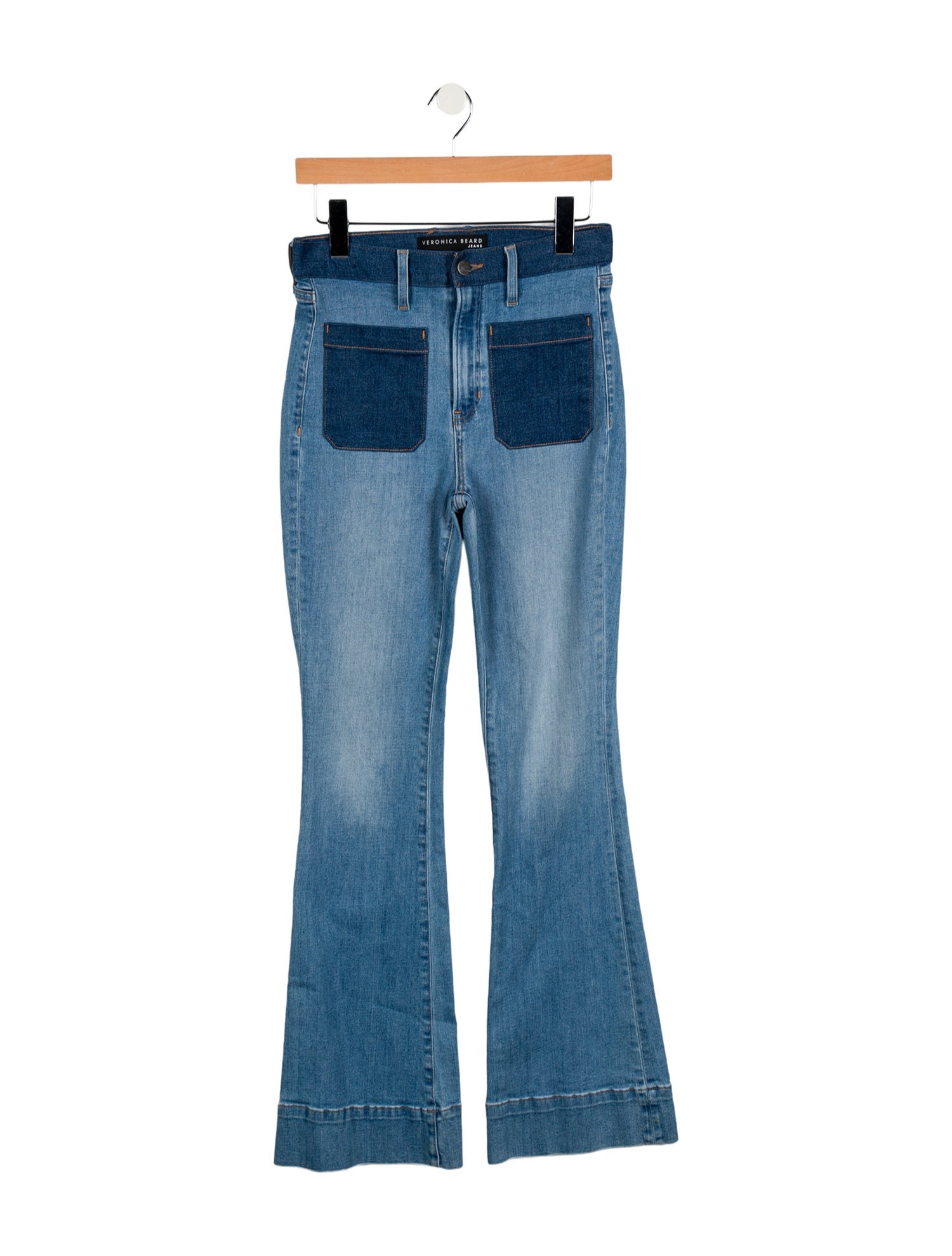 Veronica Beard Mid-Rise Wide Leg Jeans