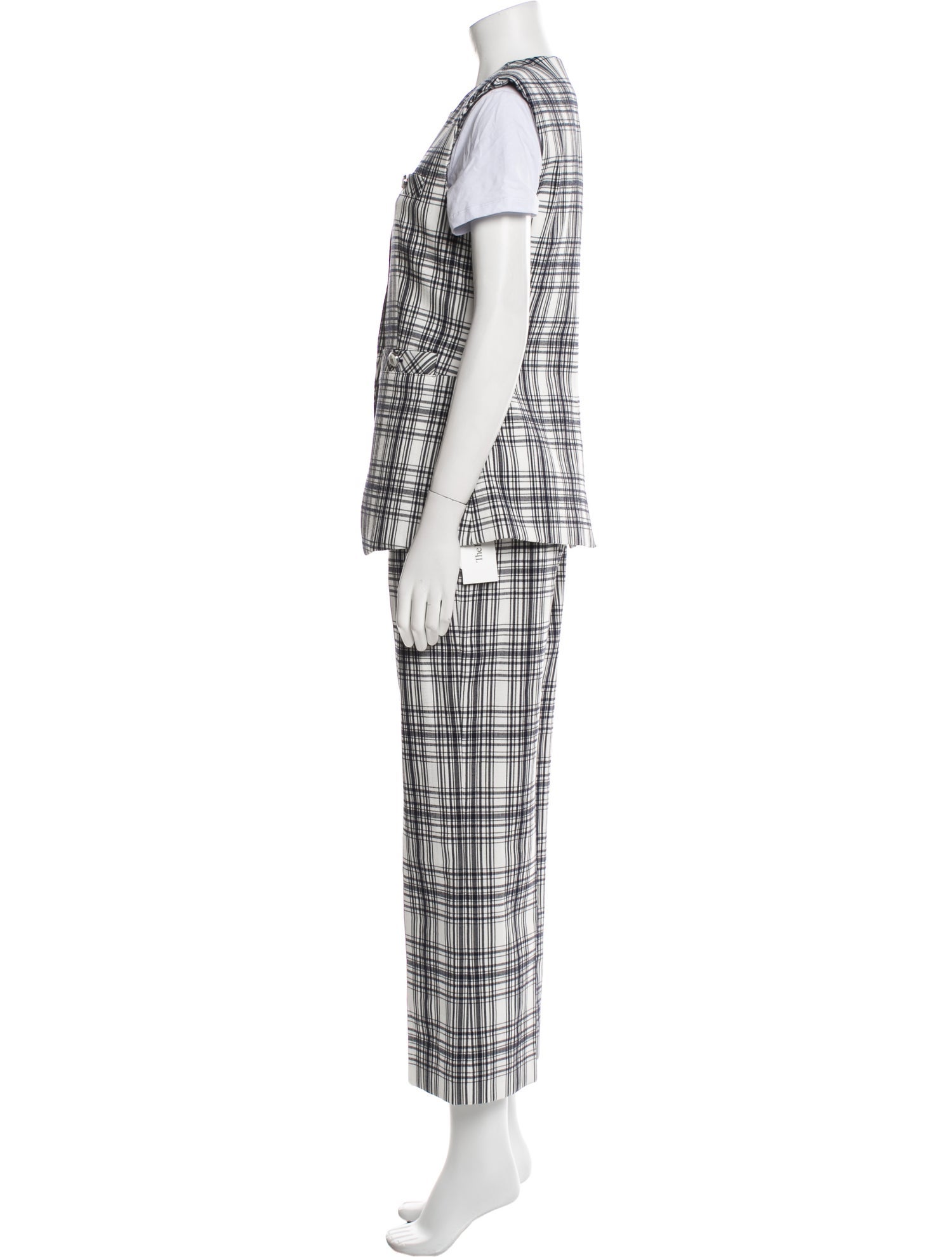 Veronica Beard Plaid Print Pant Set