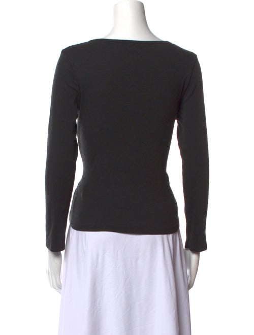 Veronica Beard Scoop Neck Long Sleeve Top