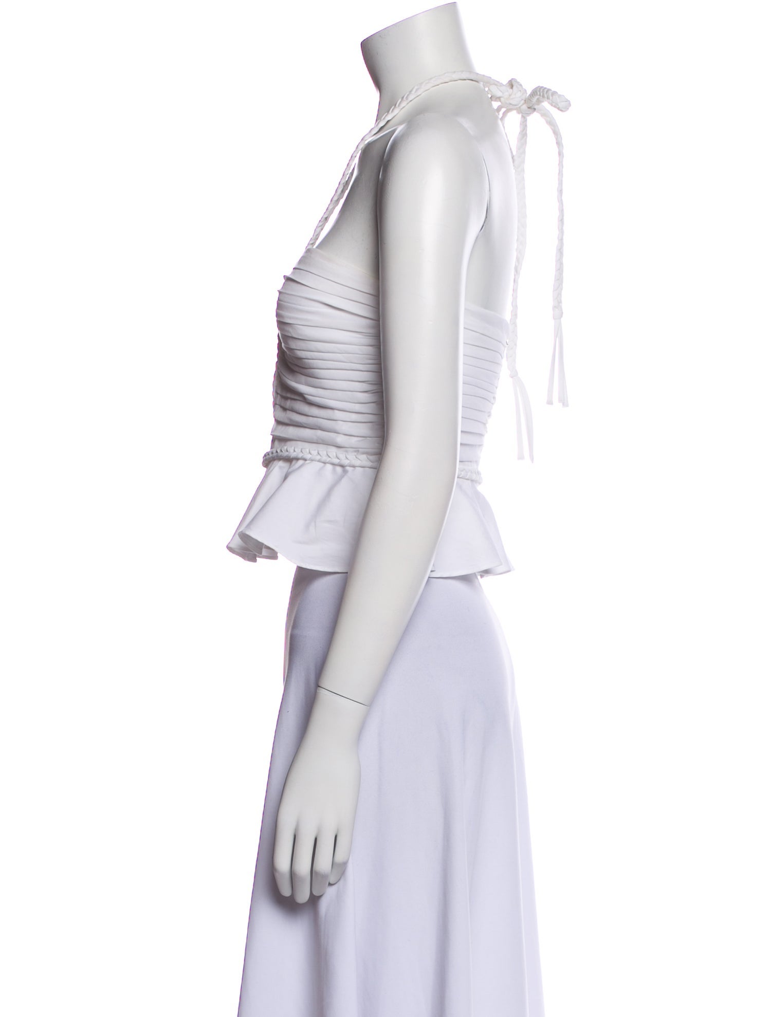 Veronica Beard Halterneck Sleeveless Crop Top