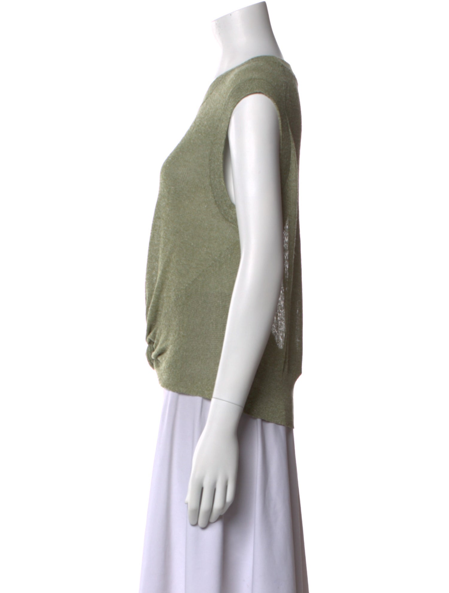 Veronica Beard Linen Scoop Neck Top w/ Tags