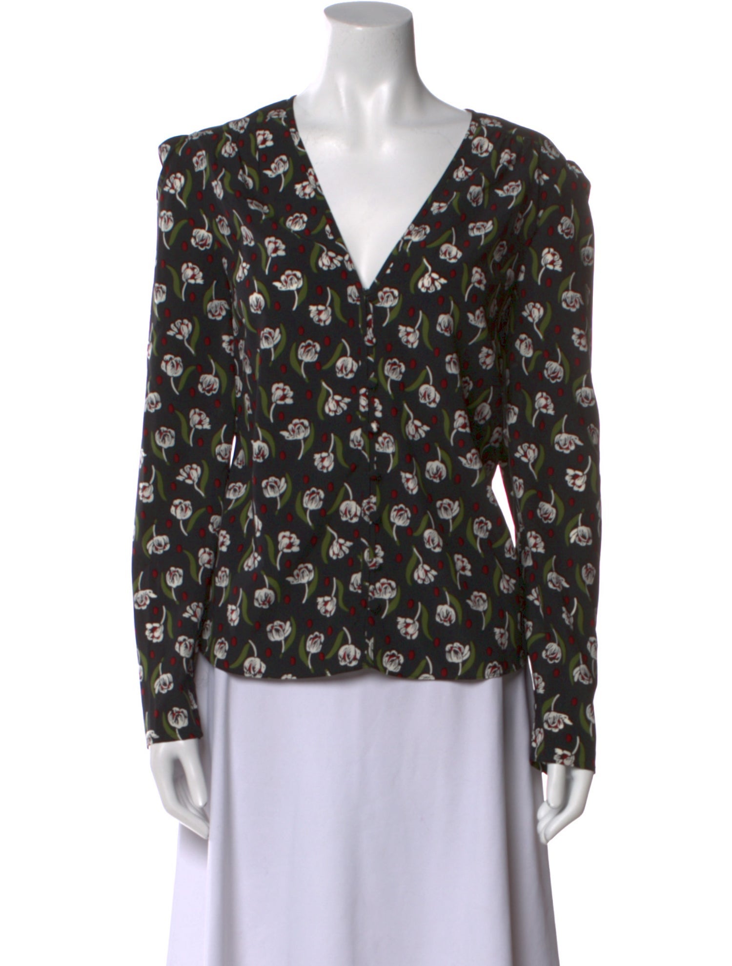 Veronica Beard Silk Printed Blouse