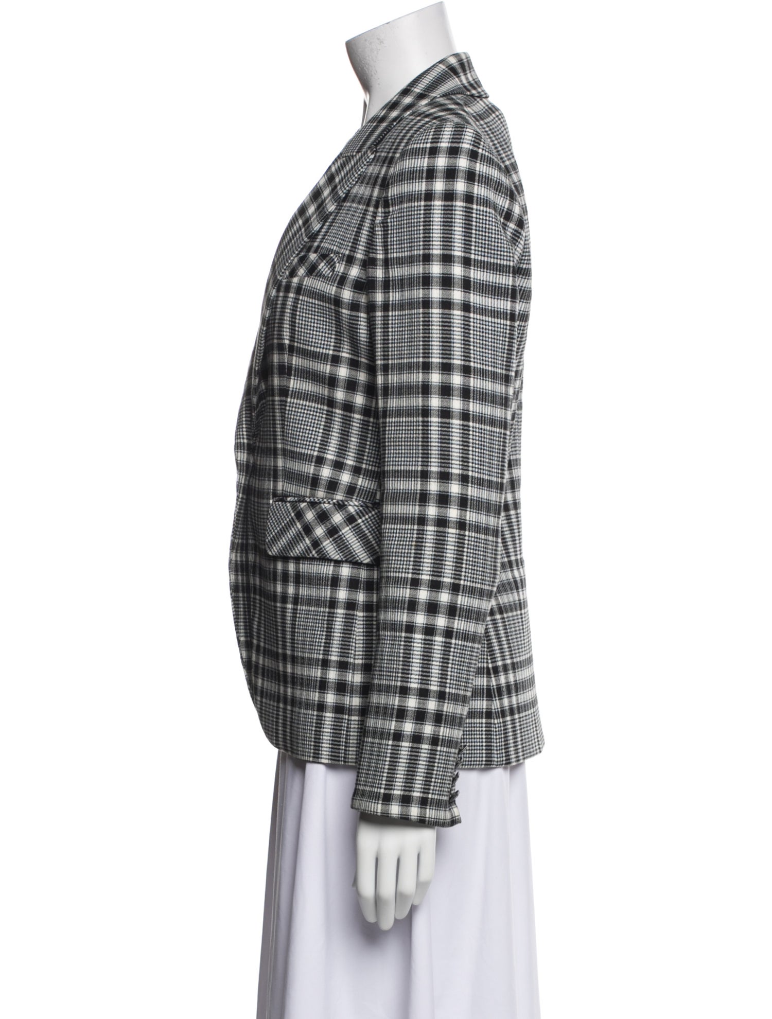 Veronica Beard Plaid Print Blazer