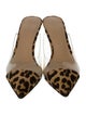 Veronica Beard Canvas Animal Print Mules