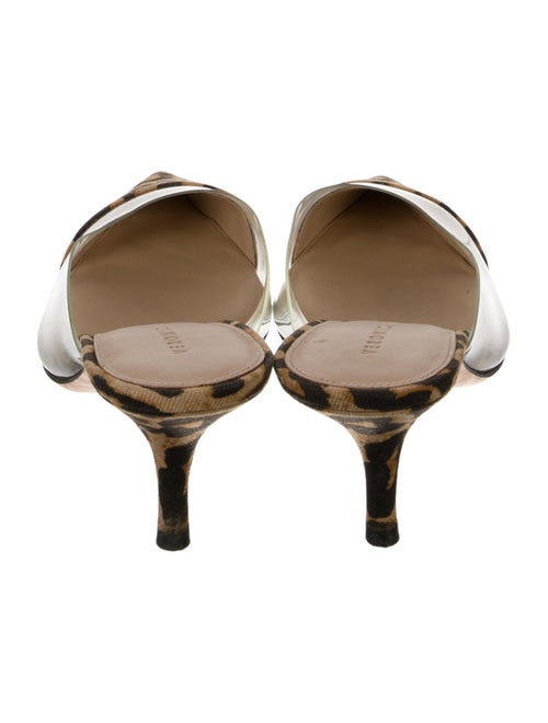 Veronica Beard Canvas Animal Print Mules