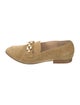 Veronica Beard Suede Chain-Link Accents Loafers