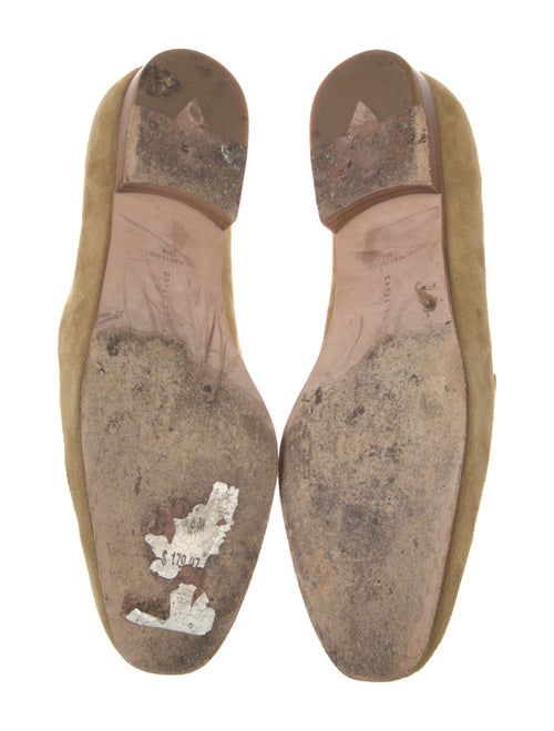 Veronica Beard Suede Chain-Link Accents Loafers