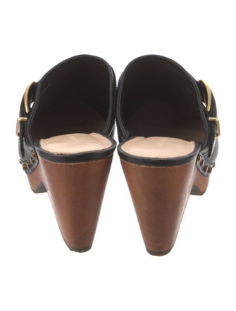Veronica Beard Leather Studded Accents Mules