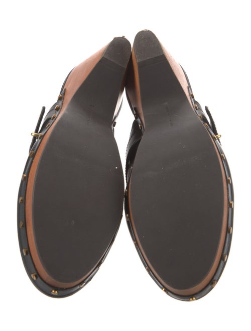 Veronica Beard Leather Studded Accents Mules