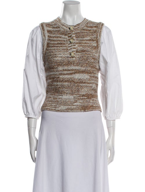 Veronica Beard Printed Crew Neck Sweater