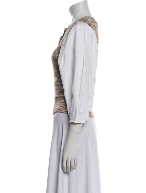 Veronica Beard Printed Crew Neck Sweater