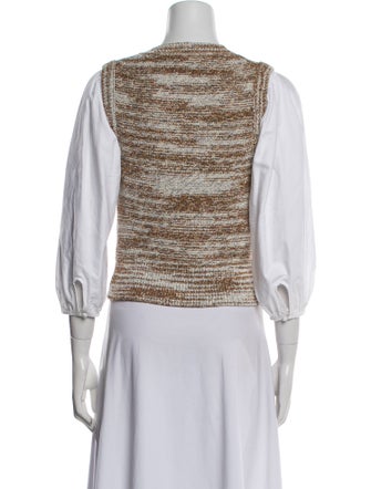 Veronica Beard Printed Crew Neck Sweater