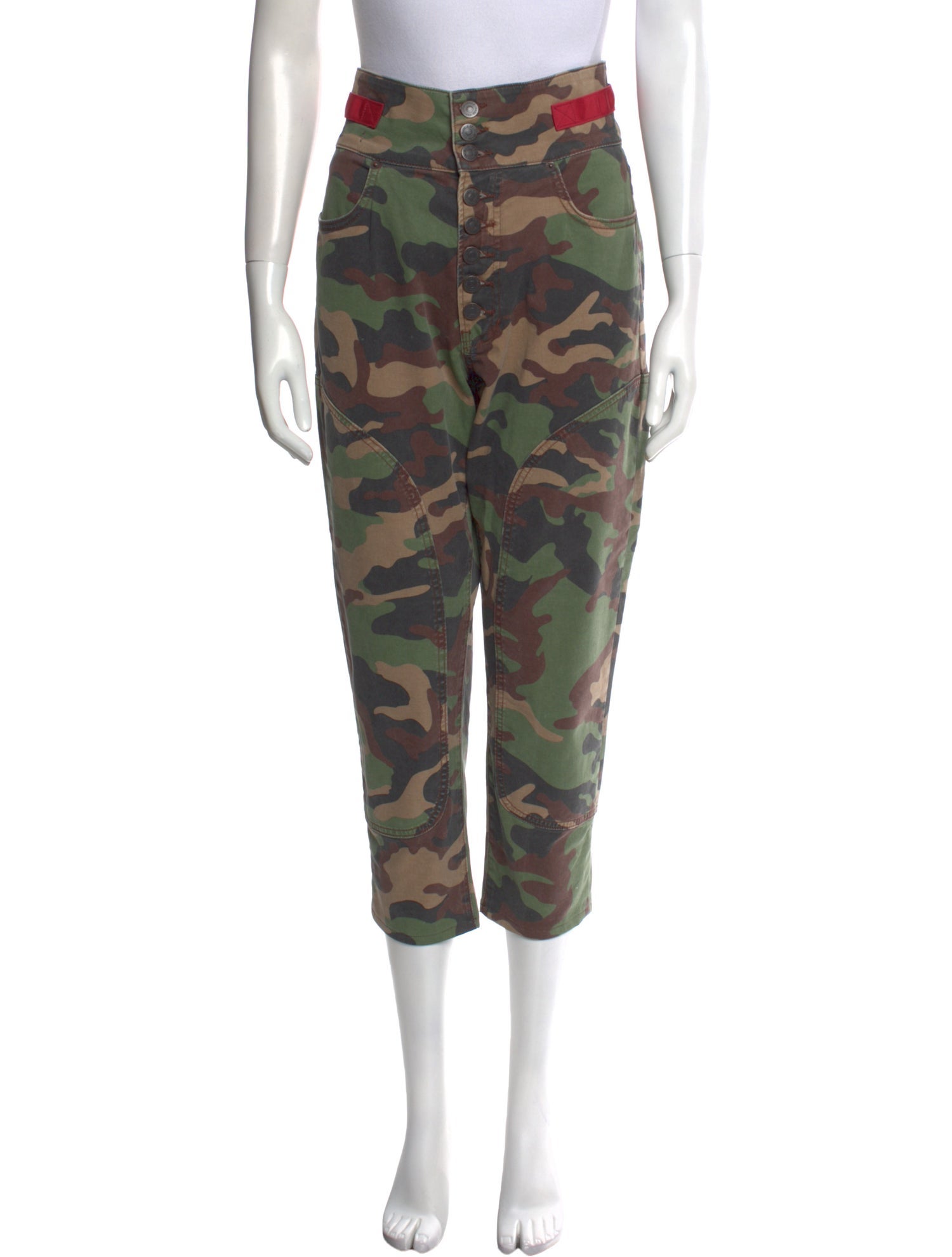 Veronica Beard Camouflage Print Straight Leg Pants