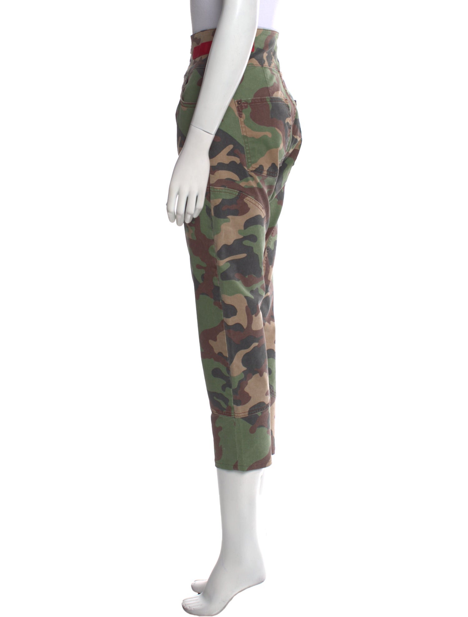 Veronica Beard Camouflage Print Straight Leg Pants