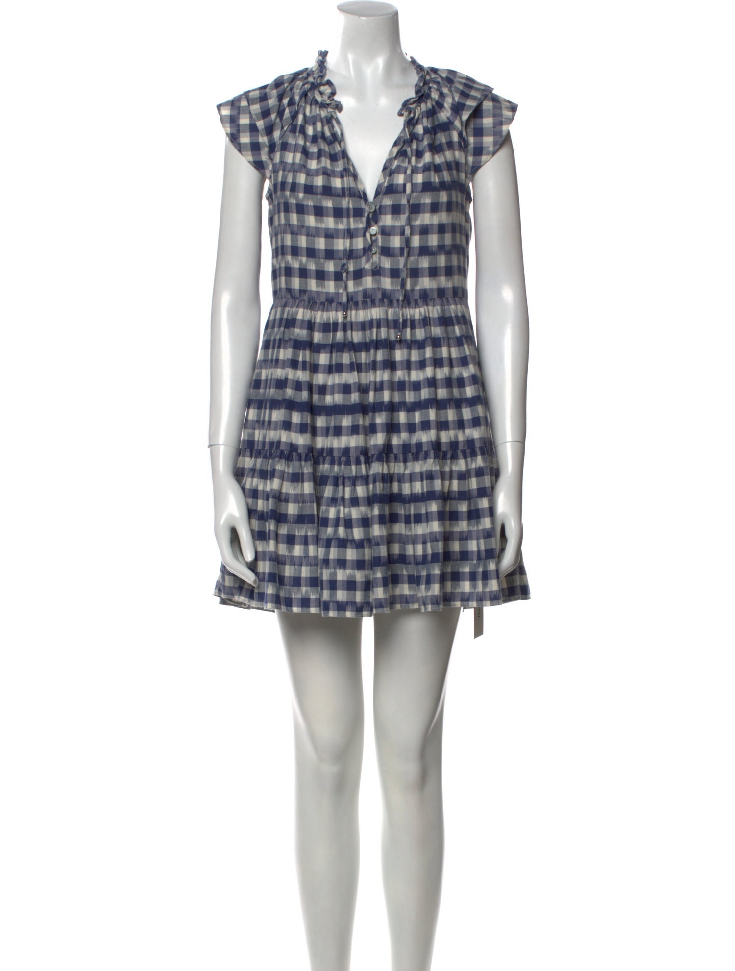 Veronica Beard Plaid Print Mini Dress