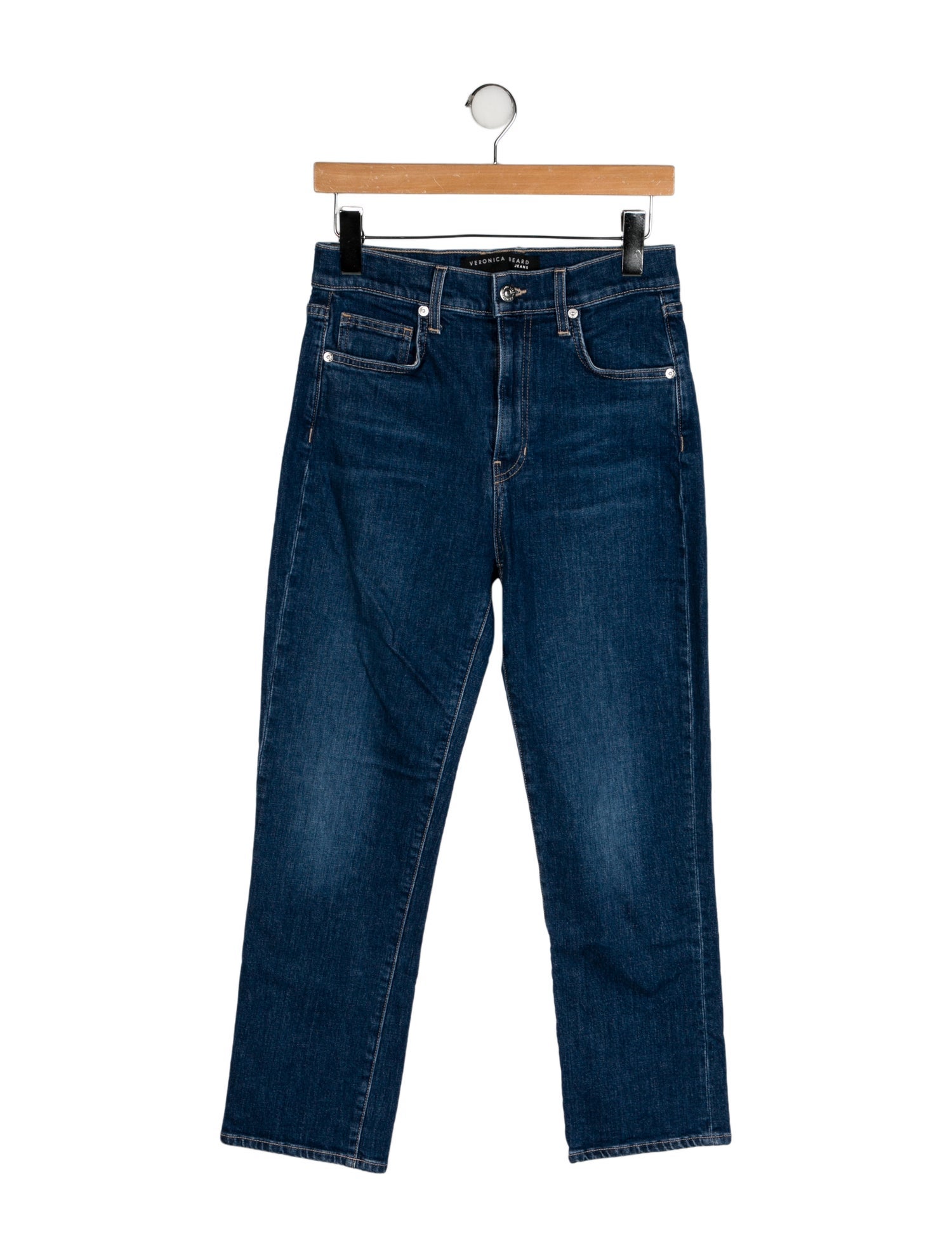Veronica Beard High-Rise Straight Leg Jeans